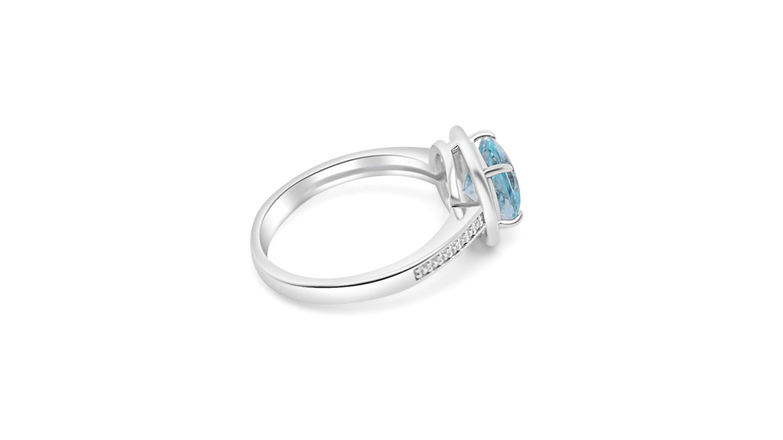 Aquamarine Solitaire Ring: Timeless Elegance in Sterling Silver | Bluestar Gemstones - Bluestargemstones - - 