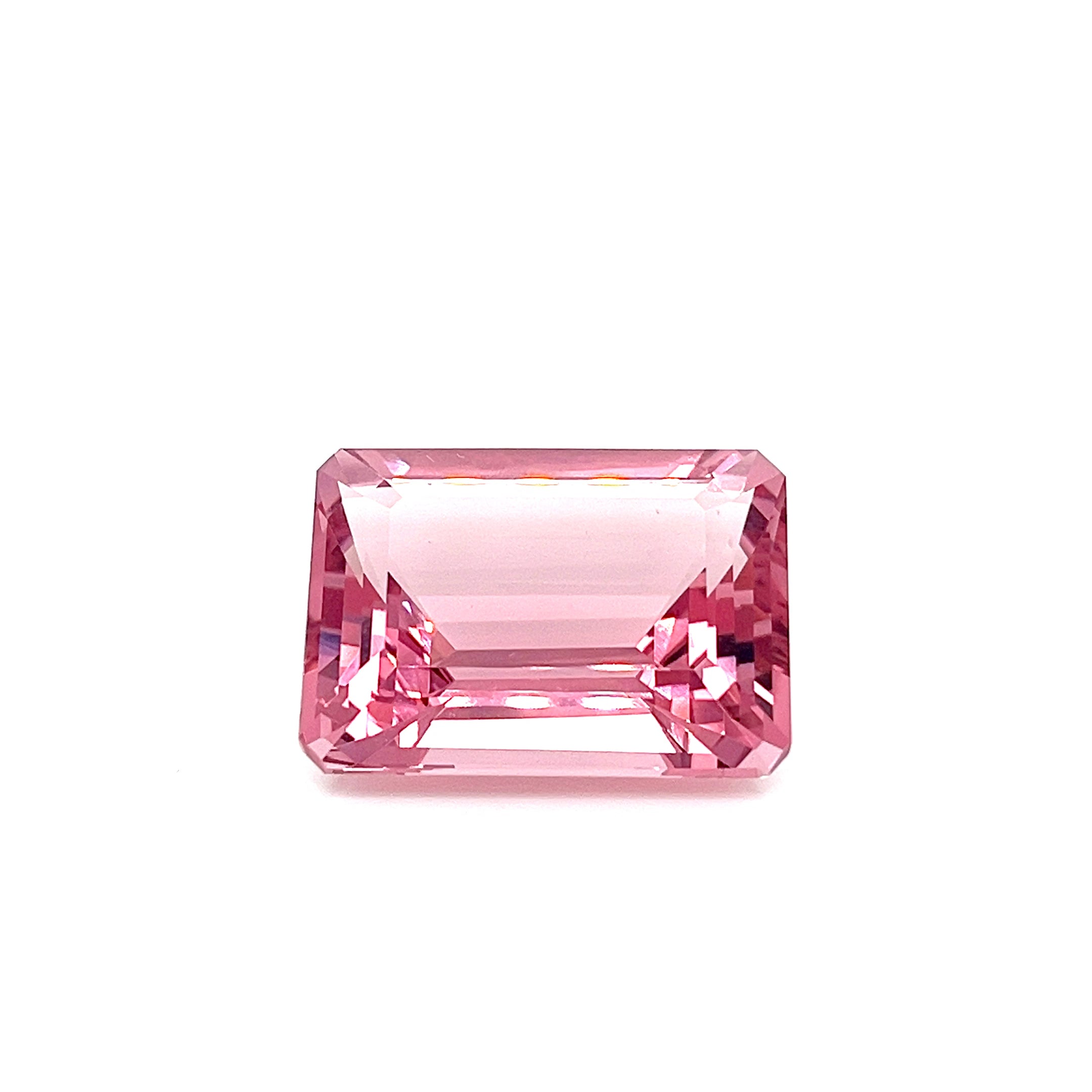 38.18ct GIA Certified Pink Morganite Gemstone | Emerald Cut 4A Grade