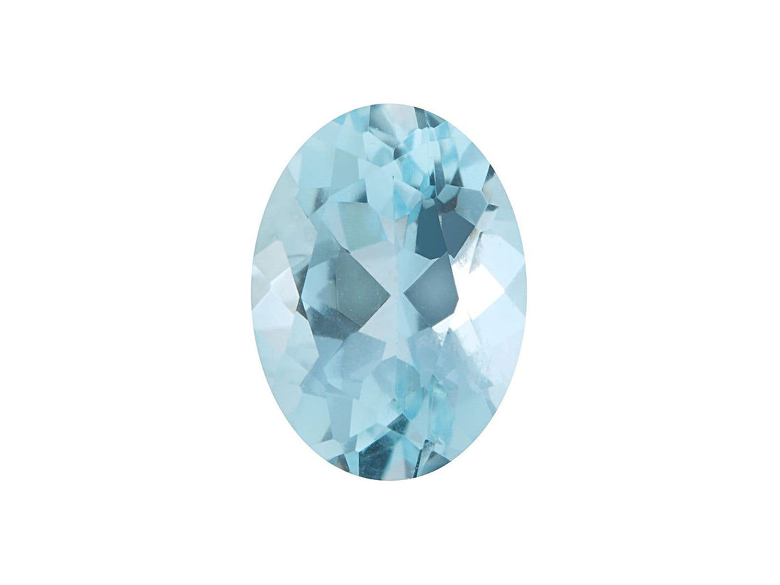 Natural Aquamarine A Grade 9x7MM Oval 1.52 Ct (AOV - 113) - Bluestargemstones - - 