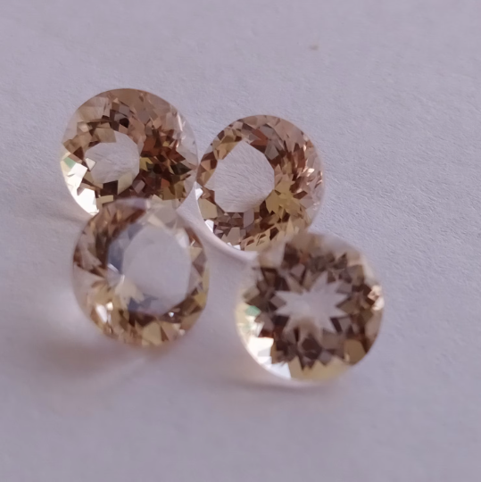 Natural Peach Morganite 1.28 Cts Round 7mm ( MGRD004 ) - Bluestargemstones - - 