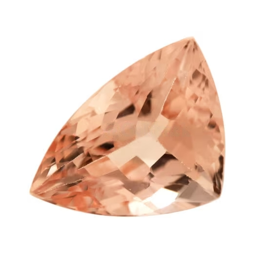 Natural Peach Morganite 14x10mm Fancy Cut (MGF003) - Bluestargemstones - - 