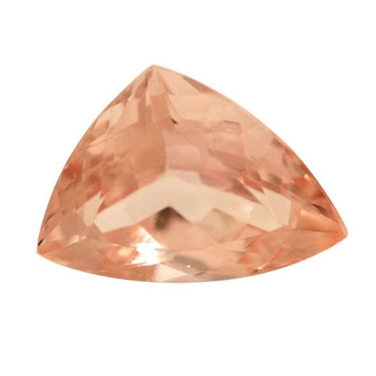 Natural Peach Morganite 14x10mm Fancy Cut (MGF003) - Bluestargemstones - - 