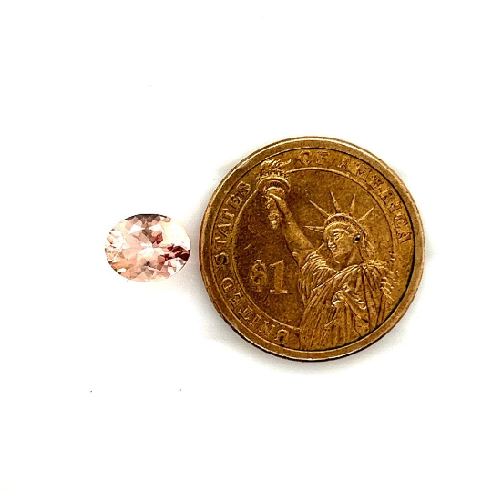 Natural Peach Morganite 2.08 Cts Oval 8x10mm (Ny002) - Bluestargemstones - - 
