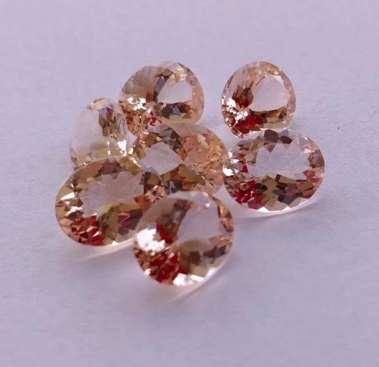 Natural Peach Morganite 2.10 Cts Oval 8x10mm (MGOV004) - Bluestargemstones - - 