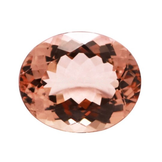 Natural Peach Morganite 4.40 Cts Oval (MGOV006) - Bluestargemstones - - 