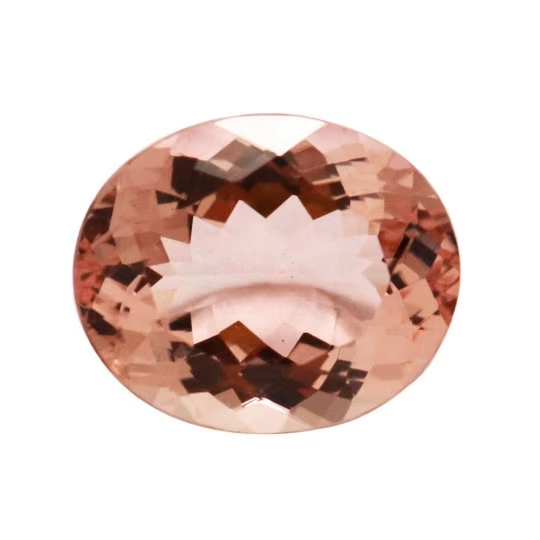 Natural Peach Morganite 4.40 Cts Oval (MGOV006) - Bluestargemstones - - 