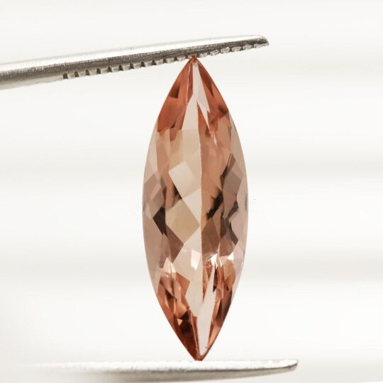 Natural Peach Morganite 4.66 Cts Marquise Cut (MGMQ-201) - Bluestargemstones - - 