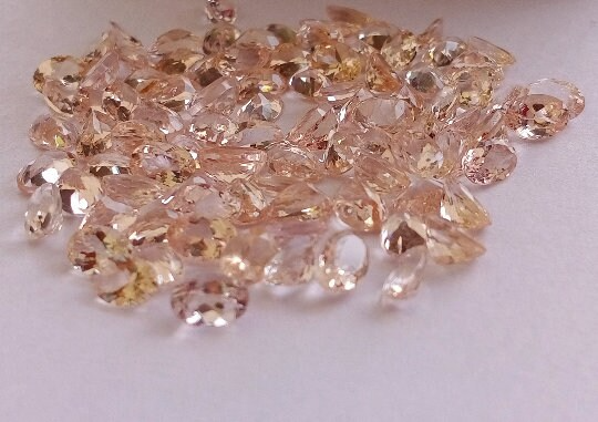 Natural Peach Morganite 4x3mm Oval Cut (MGOV001) - Bluestargemstones - - 