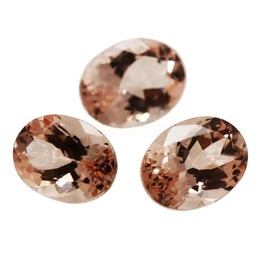 Natural Peach Morganite 6x4mm Oval Cut (MGOV002) - Bluestargemstones - - 