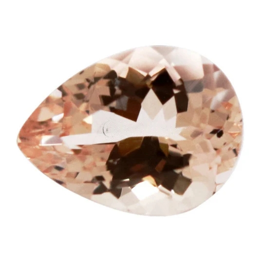 Natural Peach Morganite 8x6mm Pear Shape 1.00 Cts ( MGPS001) - Bluestargemstones - - 