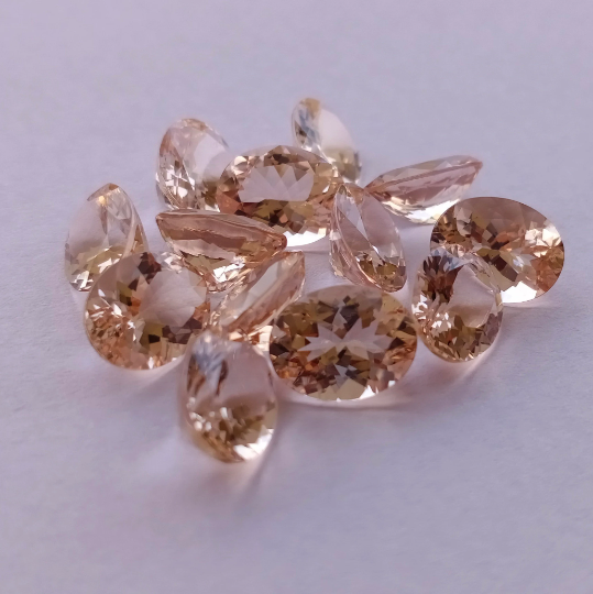 Natural Peach Morganite 9x7mm Oval Cut 1.57 Ct (MGOV008) - Bluestargemstones - - 