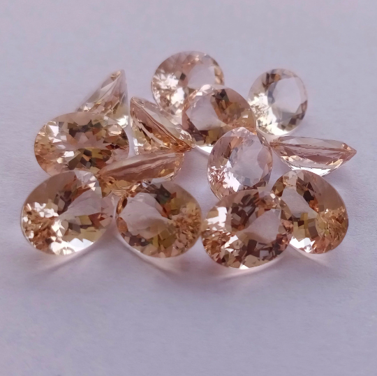 Natural Peach Morganite 9x7mm Oval Cut 1.57 Ct (MGOV008) - Bluestargemstones - - 