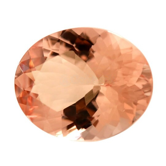 Natural Peach Morganite Oval Cut 8.53 Cts (MGOV011) - Bluestargemstones - - 