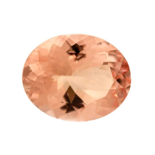 Natural Peach Morganite Oval Cut 8.53 Cts (MGOV011) - Bluestargemstones - - 