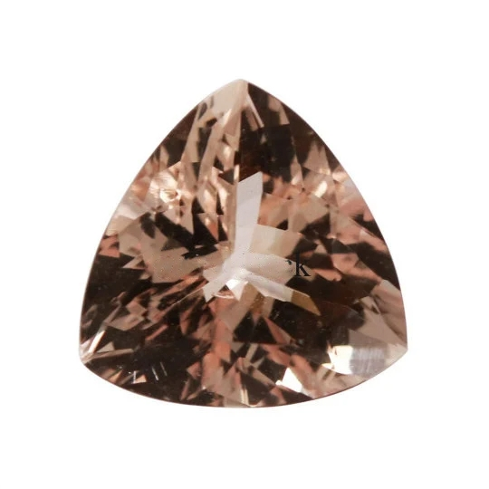 Natural Peach Morganite Trillion Cut 2.18 Cts (MGTR001) - Bluestargemstones - - 