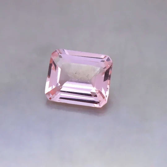 Natural Pink Morganite 3.41 Cts Octagon Shape (PIOCT004) - Bluestargemstones - - 