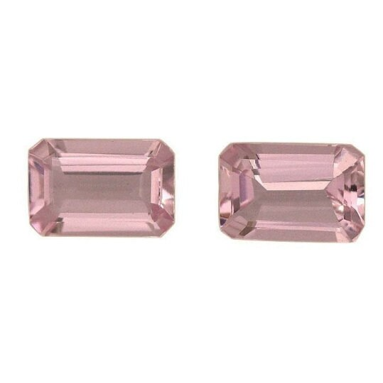 Natural Pink Morganite 6x4mm Octagon Shape (PIOCT009) - Bluestargemstones - - 
