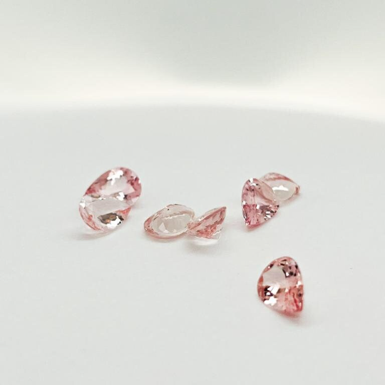 Natural Pink Morganite 7x10mm Pear Shape 1.46 Cts (PIP010) - Bluestargemstones - - 