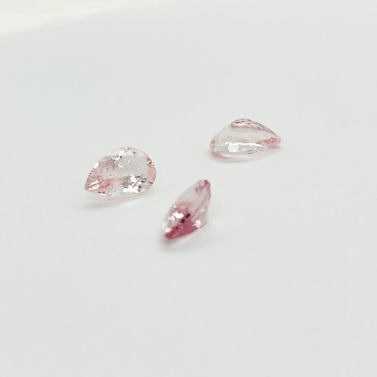 Natural Pink Morganite 7x11mm Pear Shape 1.80 Cts (PIP002) - Bluestargemstones - - 