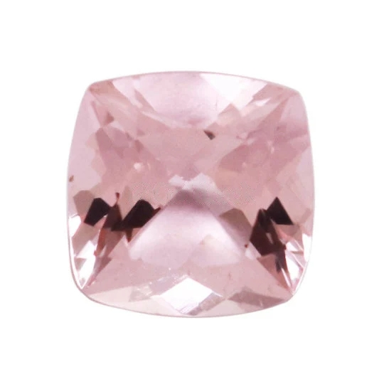 Natural Pink Morganite 7x7mm Cushion Cut 1.73 Cts (PICUS004) - Bluestargemstones - - 