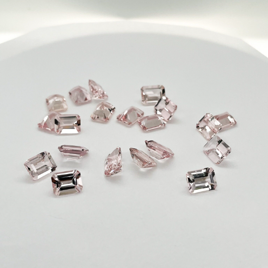 Natural Pink Morganite 9x7mm Emerald Cut 1.95 Cts (PIOCT006) - Bluestargemstones - - 