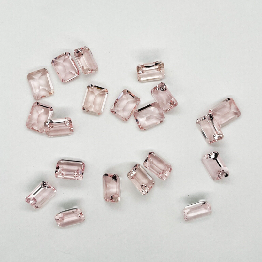 Natural Pink Morganite 9x7mm Emerald Cut 1.95 Cts (PIOCT006) - Bluestargemstones - - 