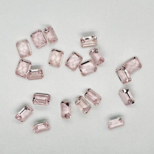Natural Pink Morganite 9x7mm Emerald Cut 1.95 Cts (PIOCT006) - Bluestargemstones - - 