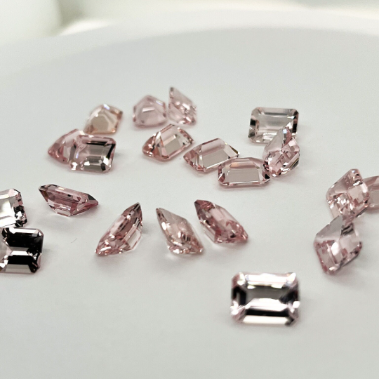 Natural Pink Morganite 9x7mm Emerald Cut 1.95 Cts (PIOCT006) - Bluestargemstones - - 