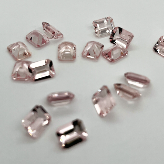 Natural Pink Morganite 9x7mm Emerald Cut 1.95 Cts (PIOCT006) - Bluestargemstones - - 