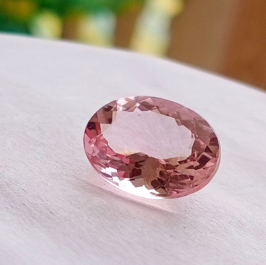 Natural Pink Morganite Oval Shape Top Quality Faceted Cut 8.60 Cts IGI Certificate 16.12x12.08x7.89MM Loose Cut Gemstone - Bluestargemstones - - 