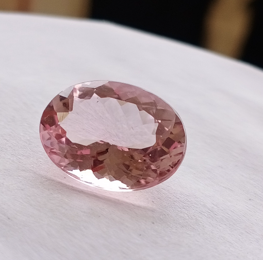 Natural Pink Morganite Oval Shape Top Quality Faceted Cut 8.60 Cts IGI Certificate 16.12x12.08x7.89MM Loose Cut Gemstone - Bluestargemstones - - 