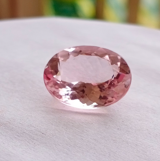 Natural Pink Morganite Oval Shape Top Quality Faceted Cut 8.60 Cts IGI Certificate 16.12x12.08x7.89MM Loose Cut Gemstone - Bluestargemstones - - 