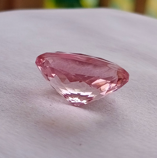 Natural Pink Morganite Oval Shape Top Quality Faceted Cut 8.60 Cts IGI Certificate 16.12x12.08x7.89MM Loose Cut Gemstone - Bluestargemstones - - 