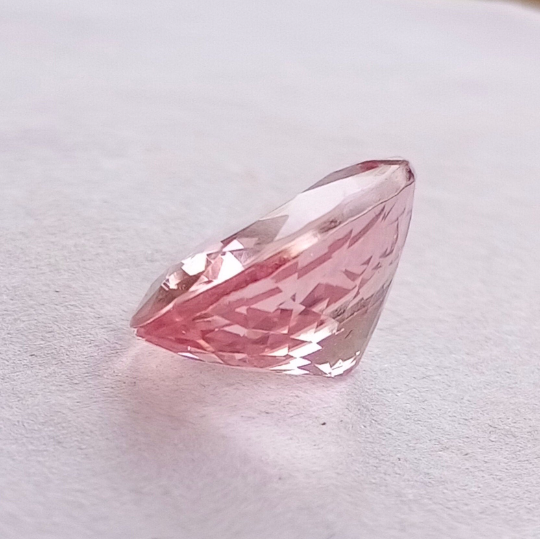 Natural Pink Morganite Oval Shape Top Quality Faceted Cut 8.60 Cts IGI Certificate 16.12x12.08x7.89MM Loose Cut Gemstone - Bluestargemstones - - 