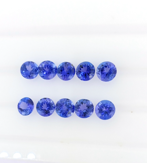 Natural VIVID Tanzanite AAA Round 0.95 Cts (TZRD004) - Bluestargemstones - -  - VIVID Tanzanite Gemstone AAA Round 0.95 Cts (TZRD004)