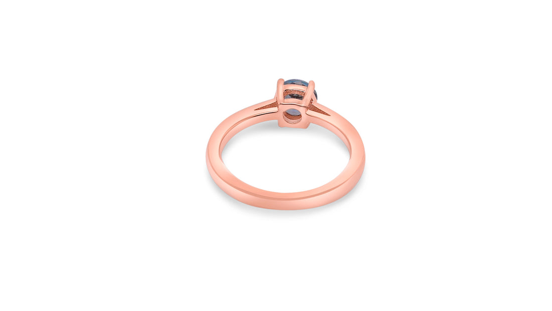Round Aquamarine Solitaire Ring 3