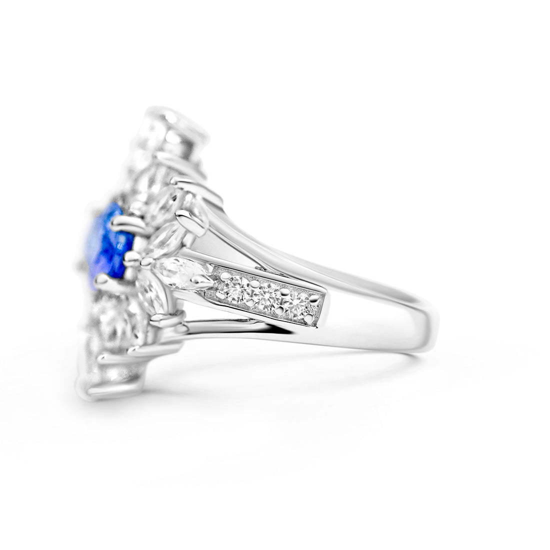 Tanzanite Ring 1.25ct Oval 925 Sterling Silver (PJC21442R)