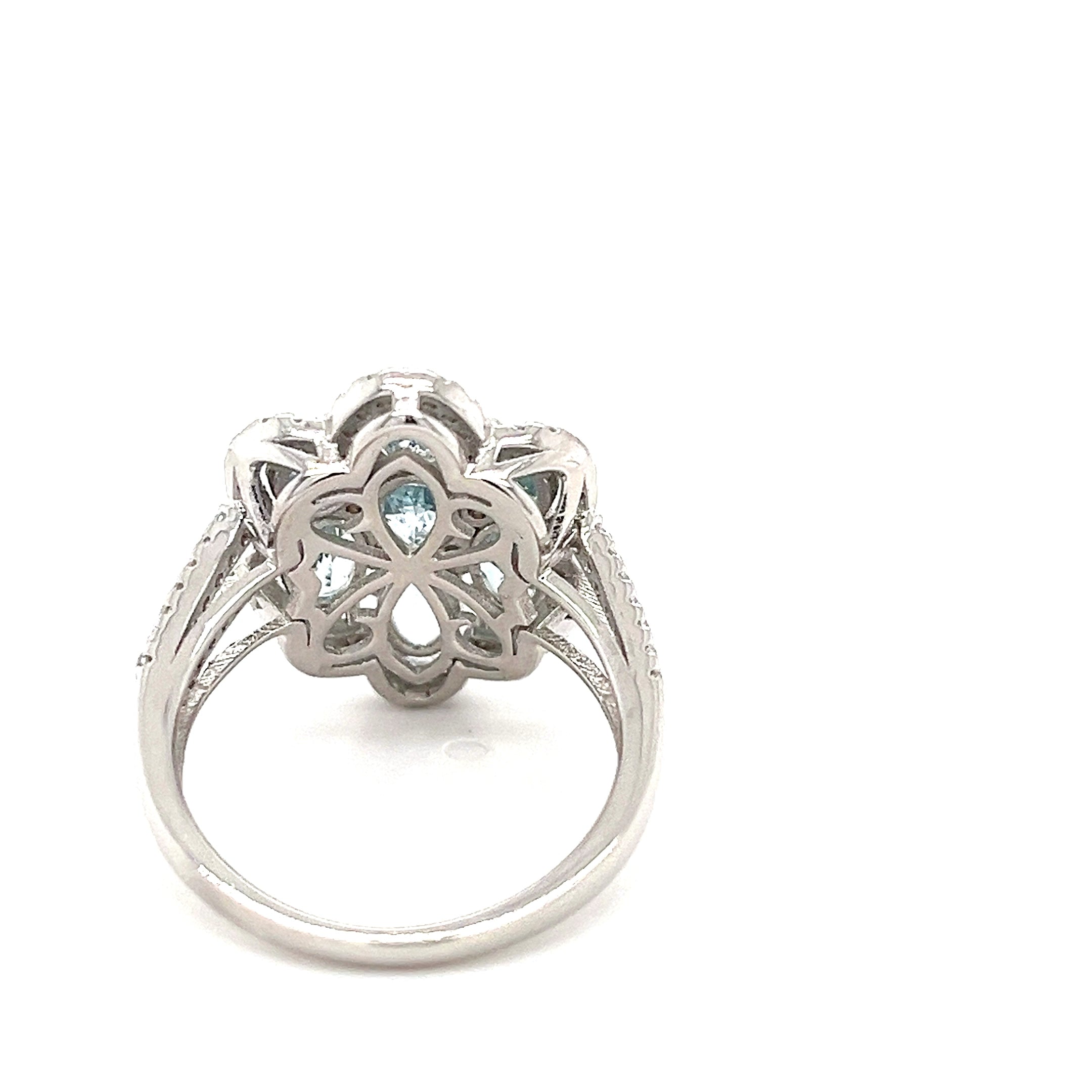 Aquamarine and White Cubic Zirconia – Style PJC2597R 4