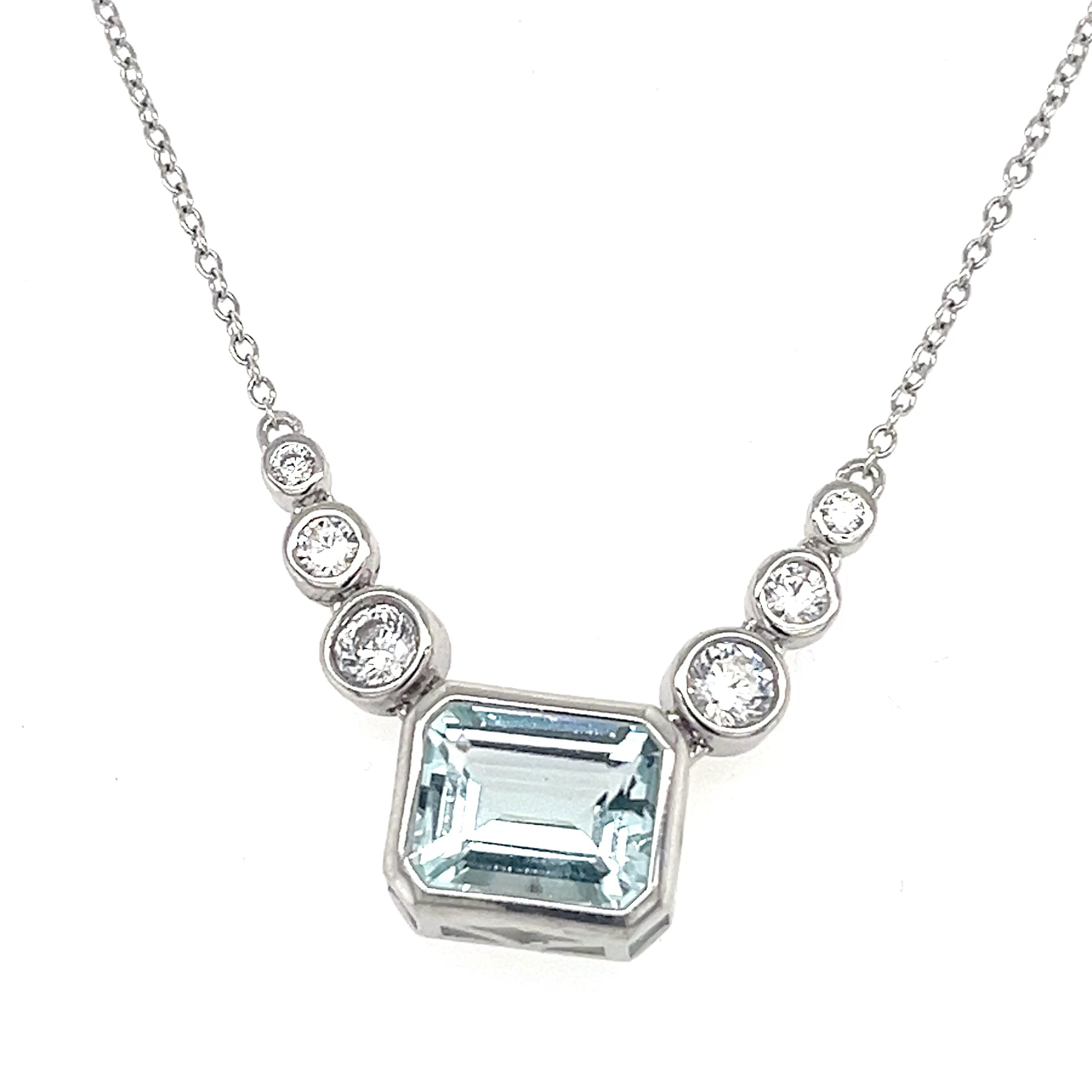3.75 Carat Aquamarine Necklace: A Timeless Beauty (PJC31631N)