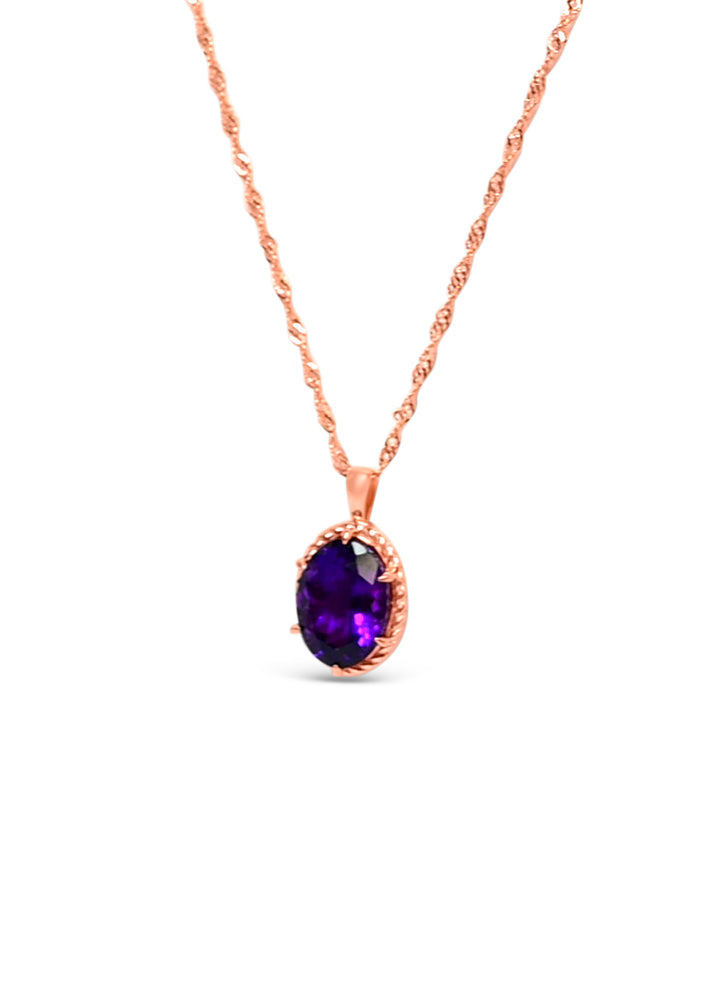 Radiant Amethyst: 6.12 Carat Oval Pendant (PJC31651P) - Radiant Amethyst: 6.12 Carat Oval Pendant (PJC31651P)