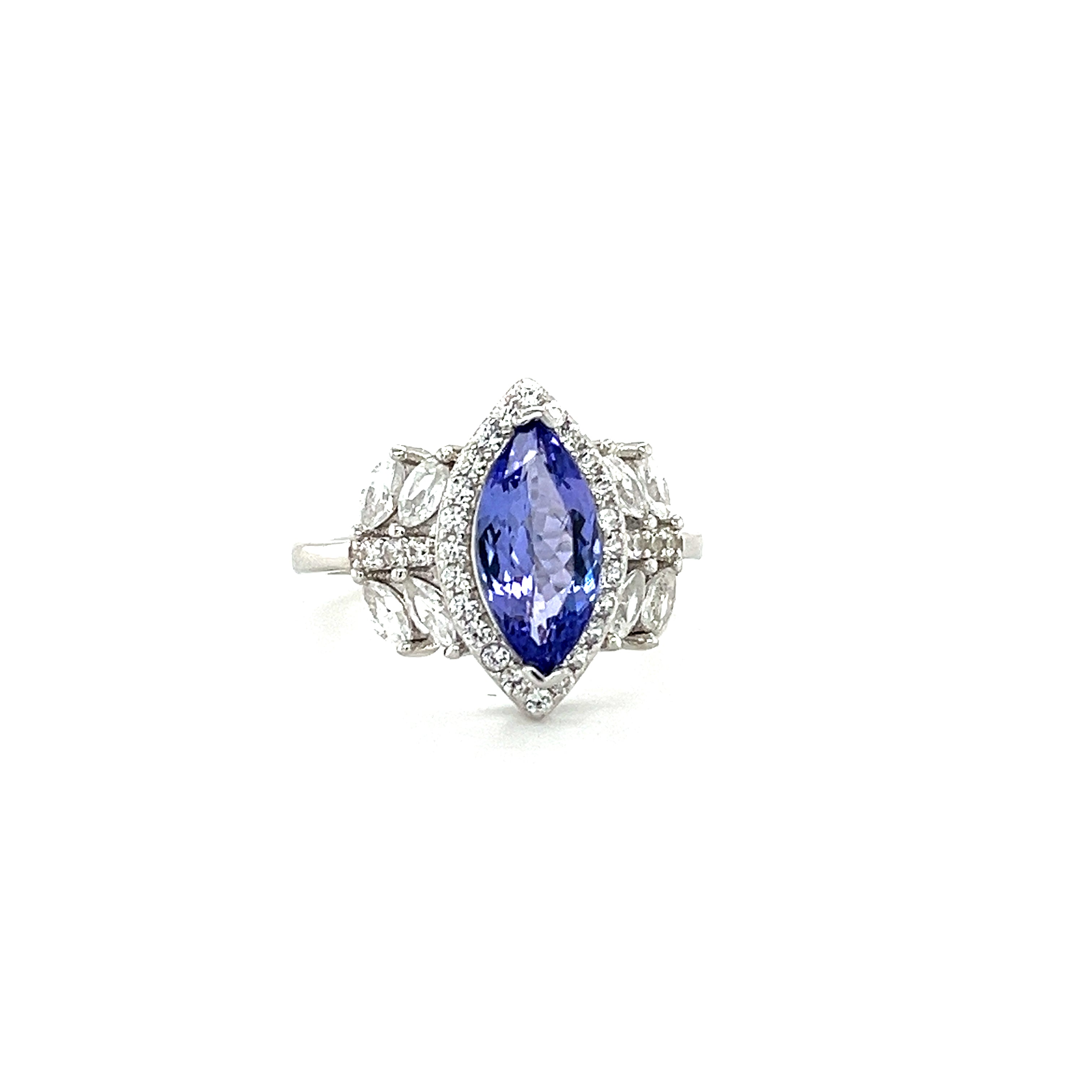 1.72ct Tanzanite Marquise 925 Silver Ring (1 Stone) (PJC32765R)