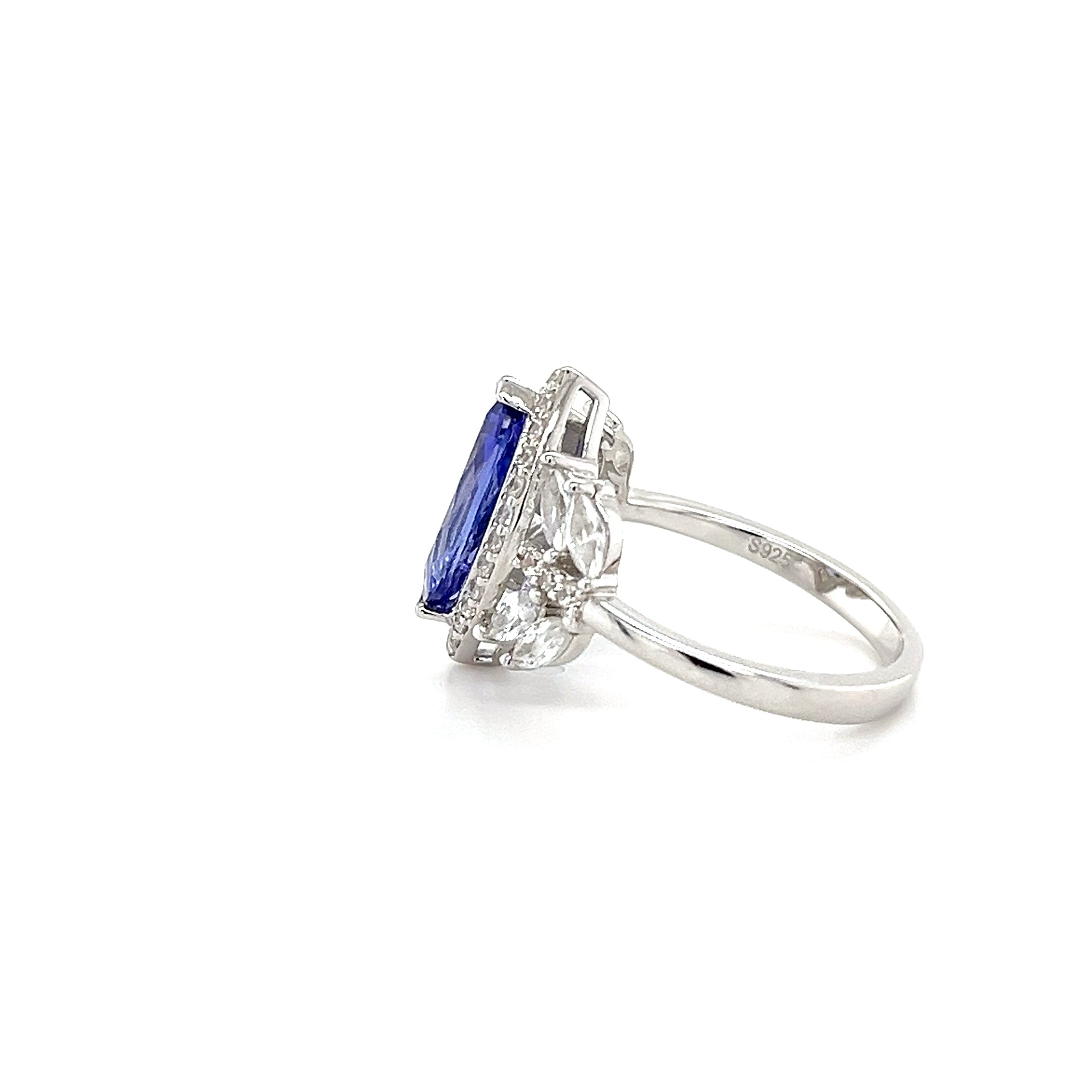 1.72ct Tanzanite Marquise 925 Silver Ring (1 Stone) (PJC32765R)
