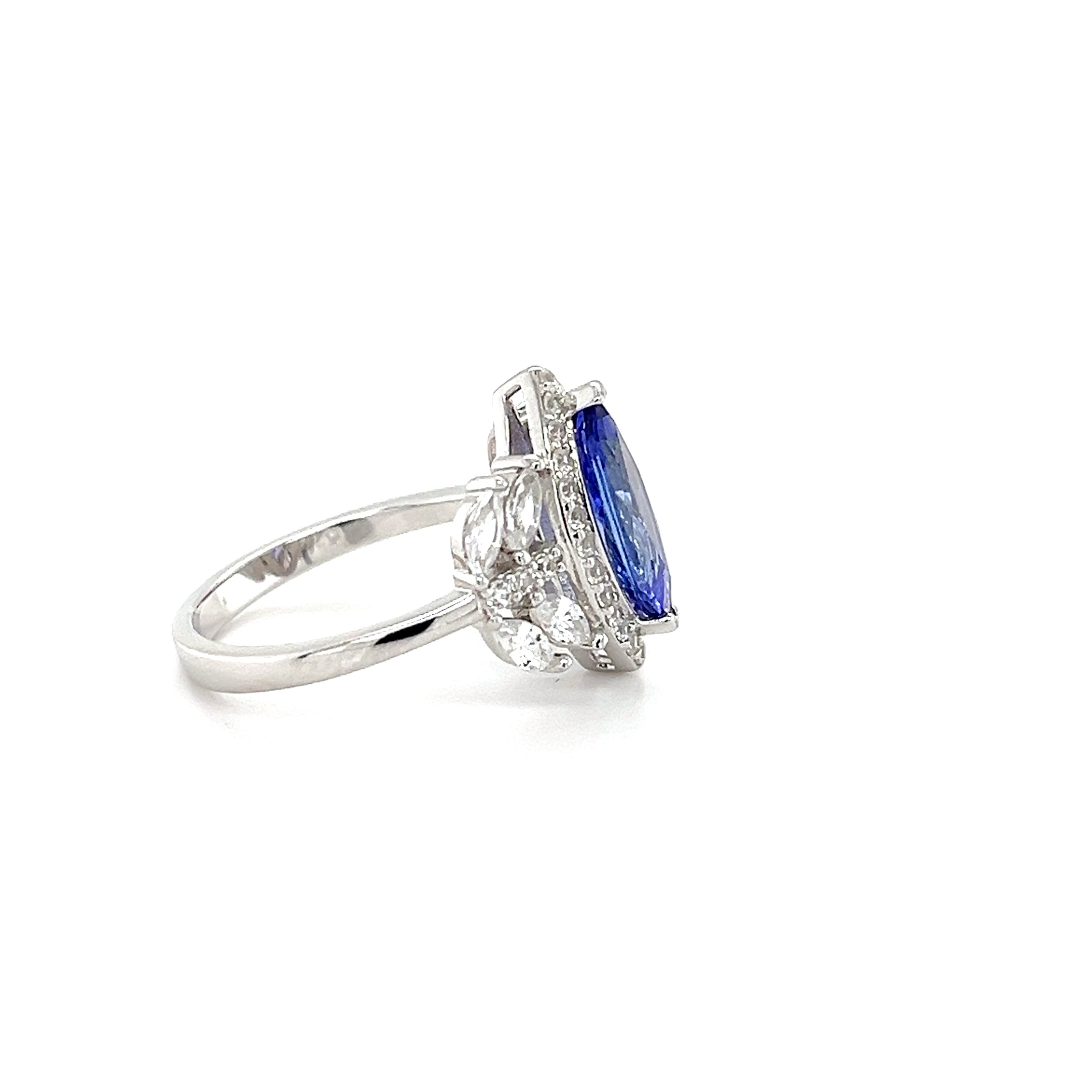 1.72ct Tanzanite Marquise 925 Silver Ring (1 Stone) (PJC32765R)