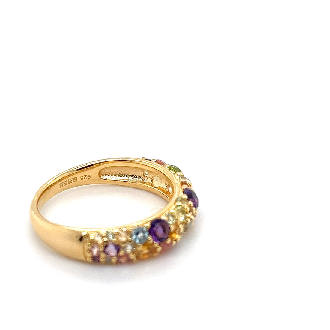 Rainbow Bloom Silver Ring