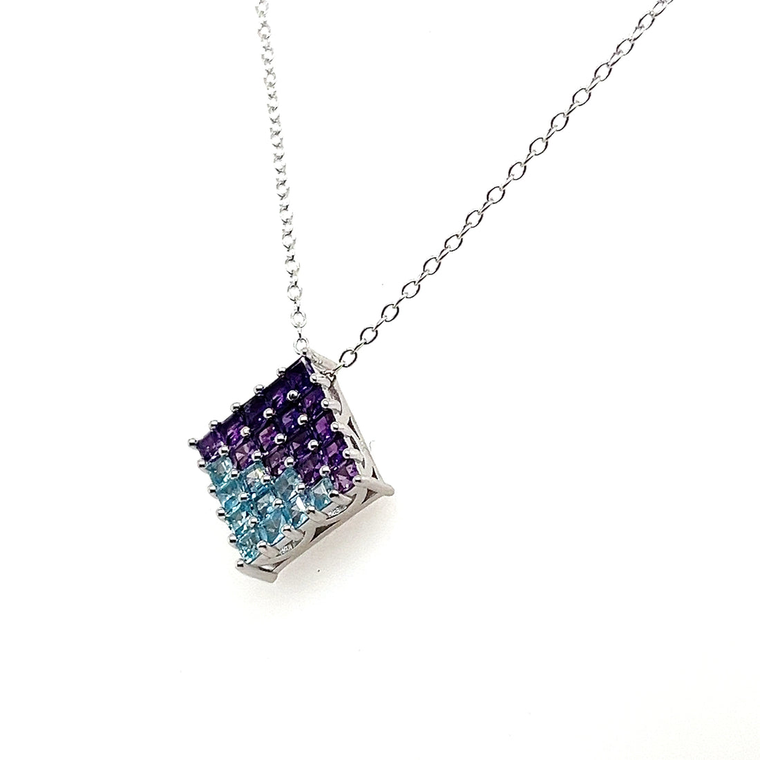 Amethyst Ombré Glow Pendant Necklace