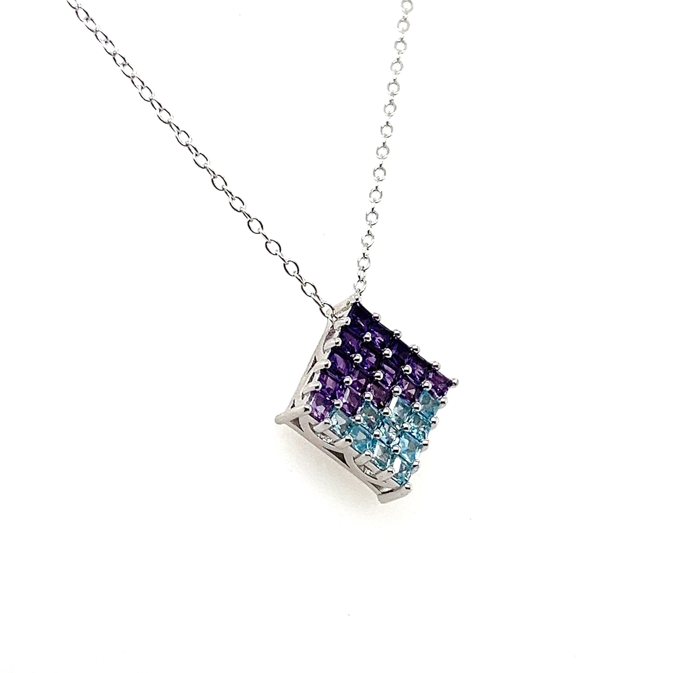 Amethyst Ombré Glow Pendant Necklace