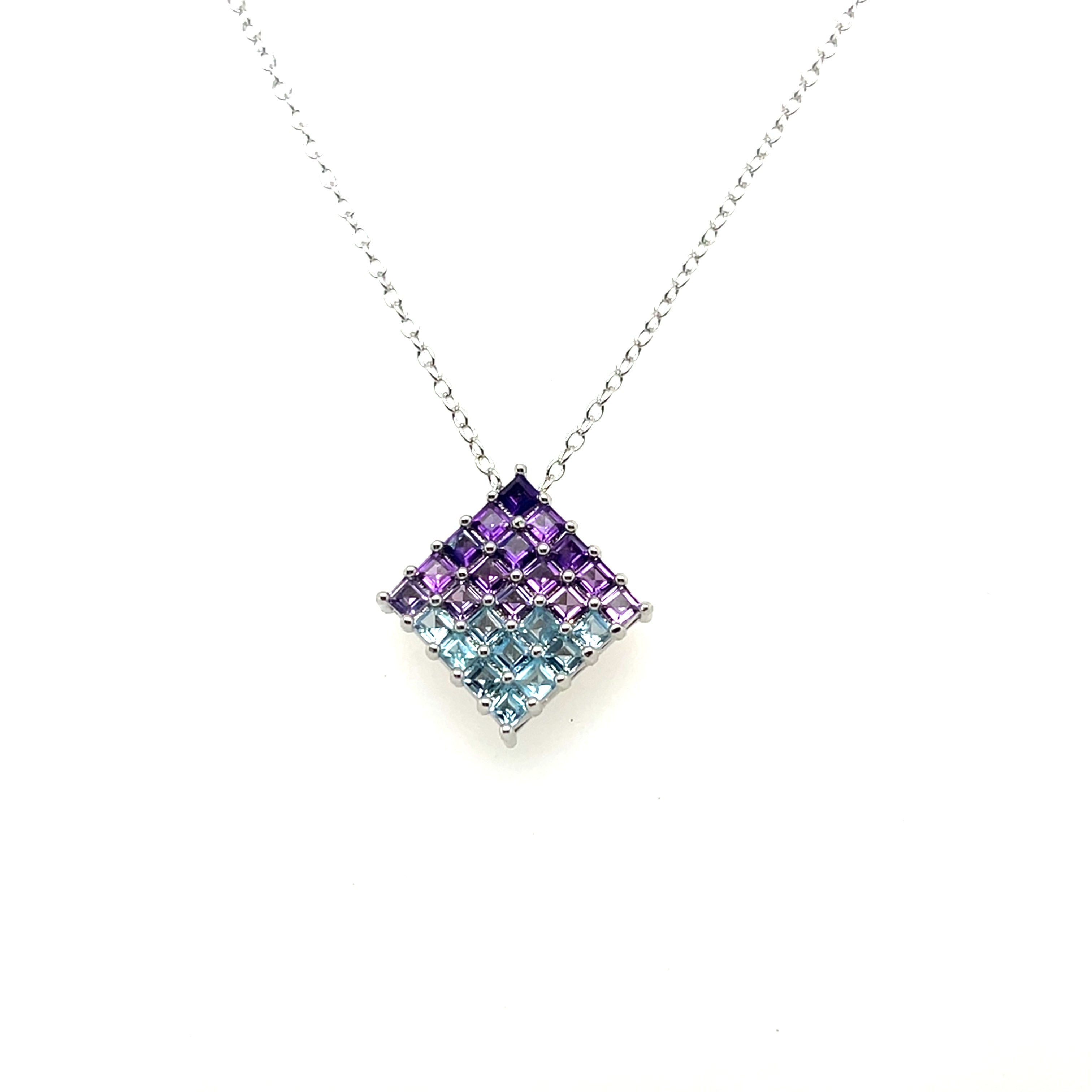 Amethyst Ombré Glow Pendant Necklace