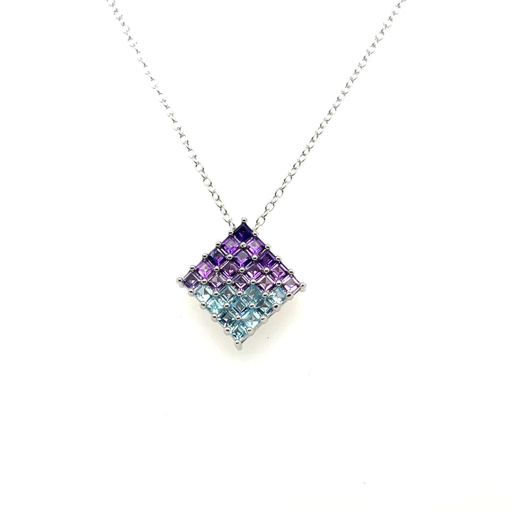 Amethyst Ombré Glow Pendant Necklace