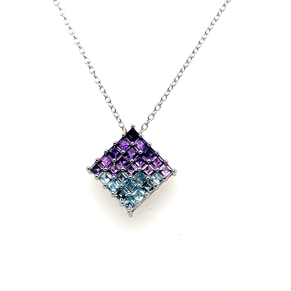 Amethyst Ombré Glow Pendant Necklace