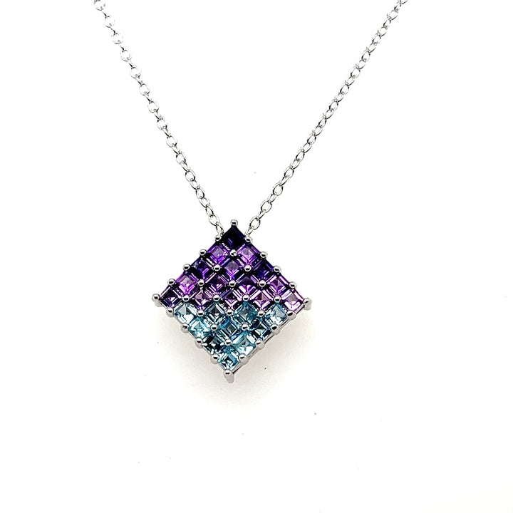 Amethyst Ombré Glow Pendant Necklace - Amethyst Ombré Glow Pendant Necklace